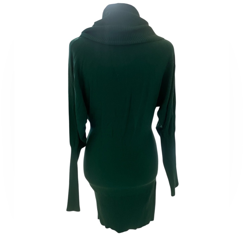Arden B Emerald Green Cowl Neck Sweater,Sweater Dress, Medium - Picture 3 of 6